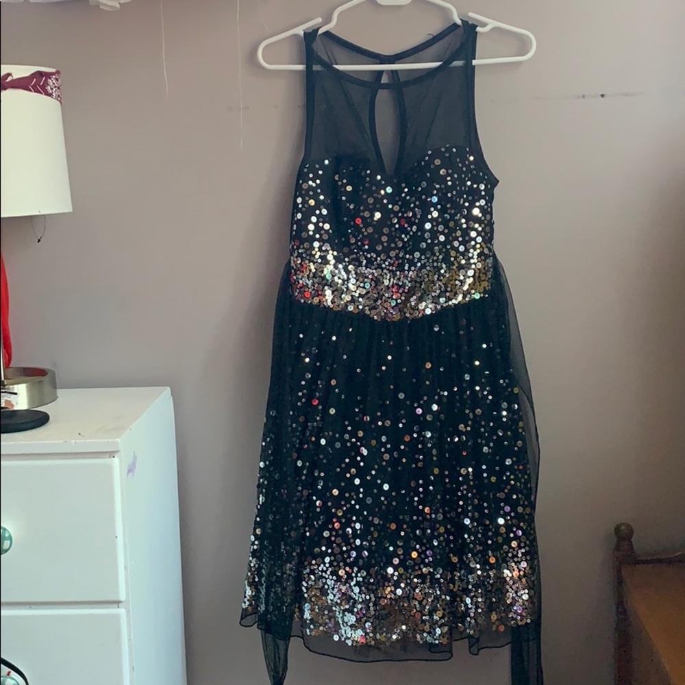 Ruby Rox Black Dress with Silver Sequins